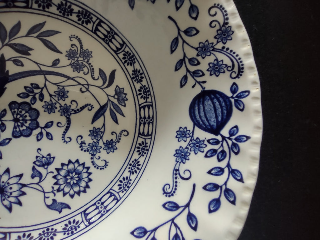 Vintage Enouch Wedgwood Blue Heritage Soup Cereal Bowl Ironstone England (5970)