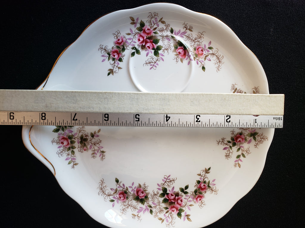 Vintage Royal Albert Dessert Plate Lavender Rose Gold Trim (lot 2044)