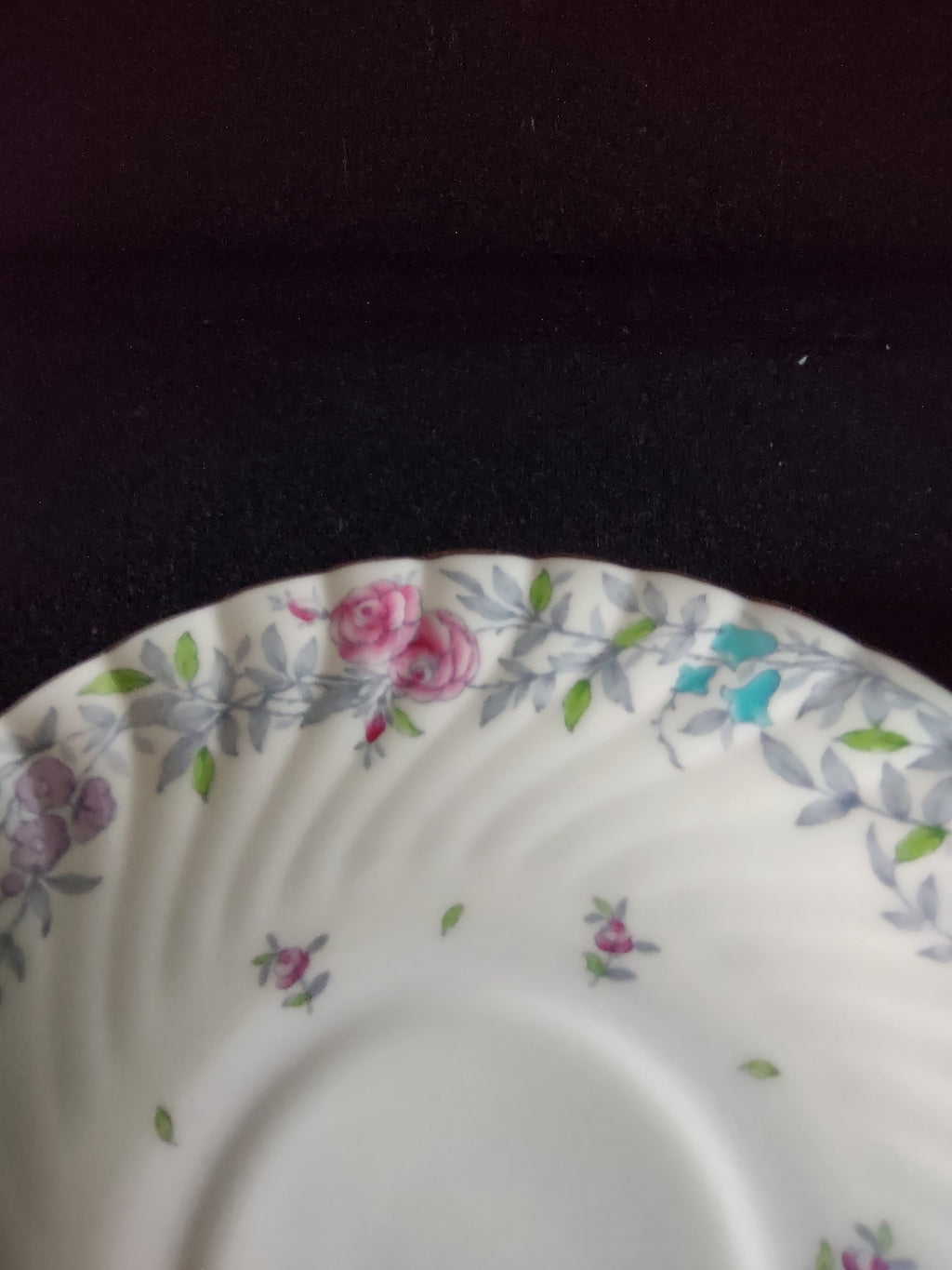 Vintage Minton Printemps Bullion Cup Liner Bone China Floral Gold (Lot 5469)