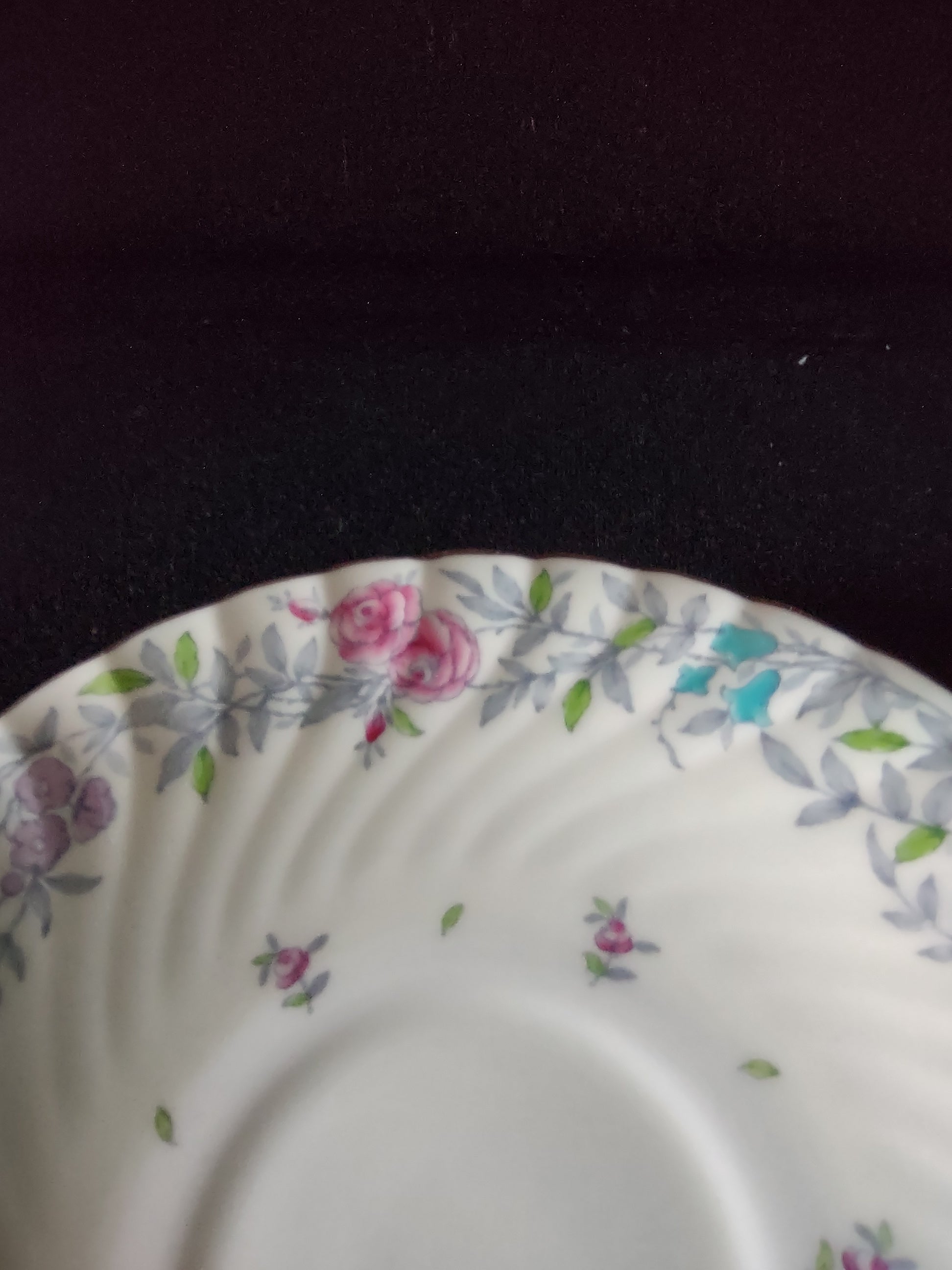Vintage Minton Printemps Bullion Cup Liner Bone China Floral Gold (Lot 5469)