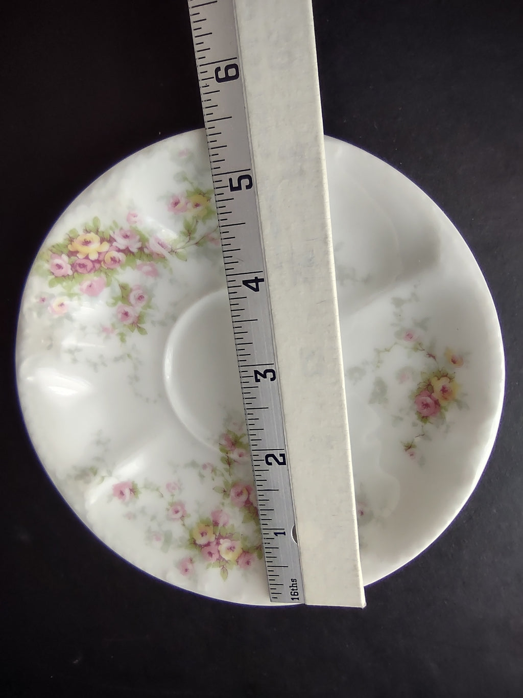 Haviland Limoges 5-1/2" Saucer ONLY Pink Yellow Rose (lot 846)