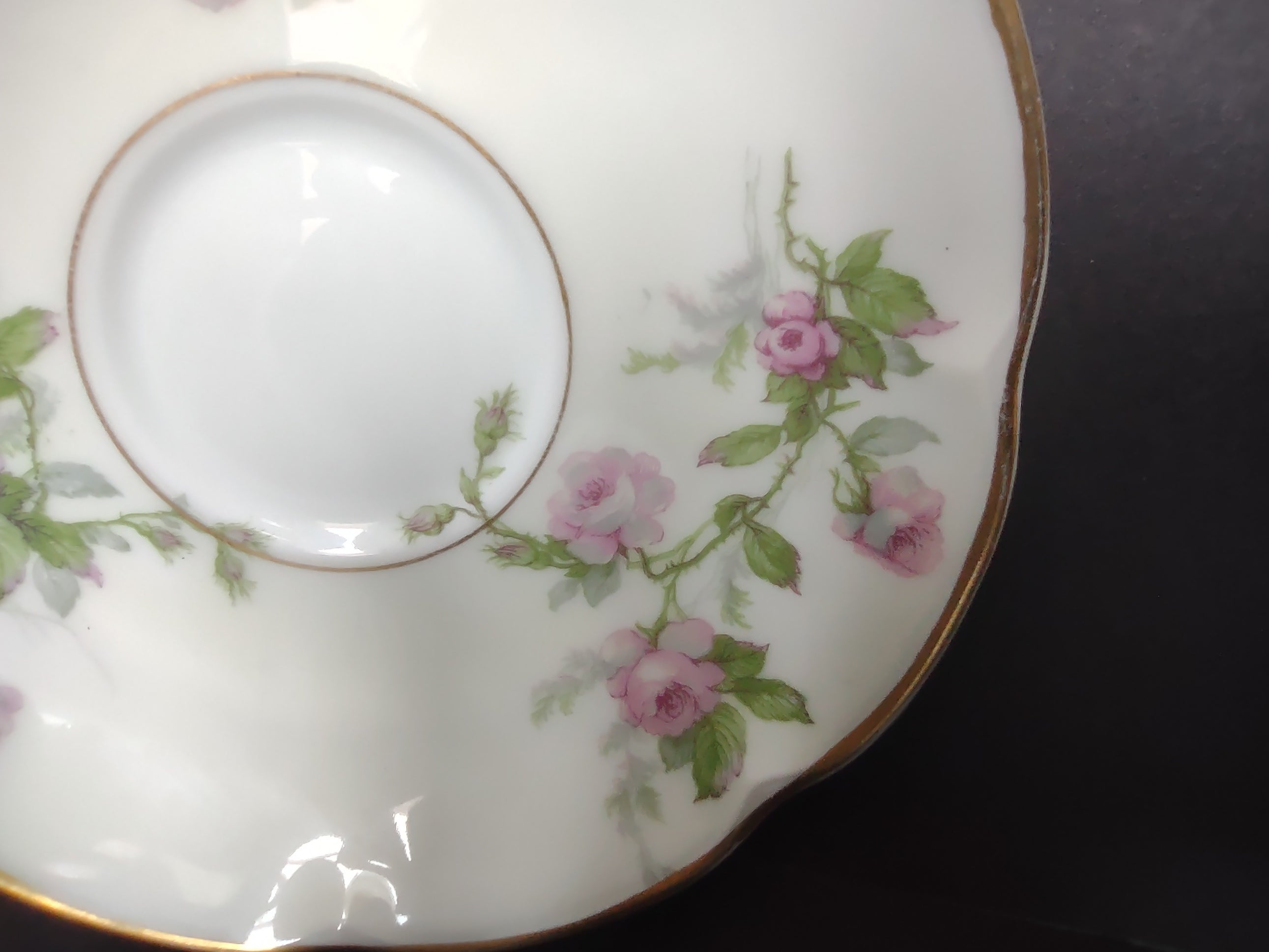 Vintage French Chic Haviland Limoges White Jewel Saucer 5-3/4" Floral (lot 807)