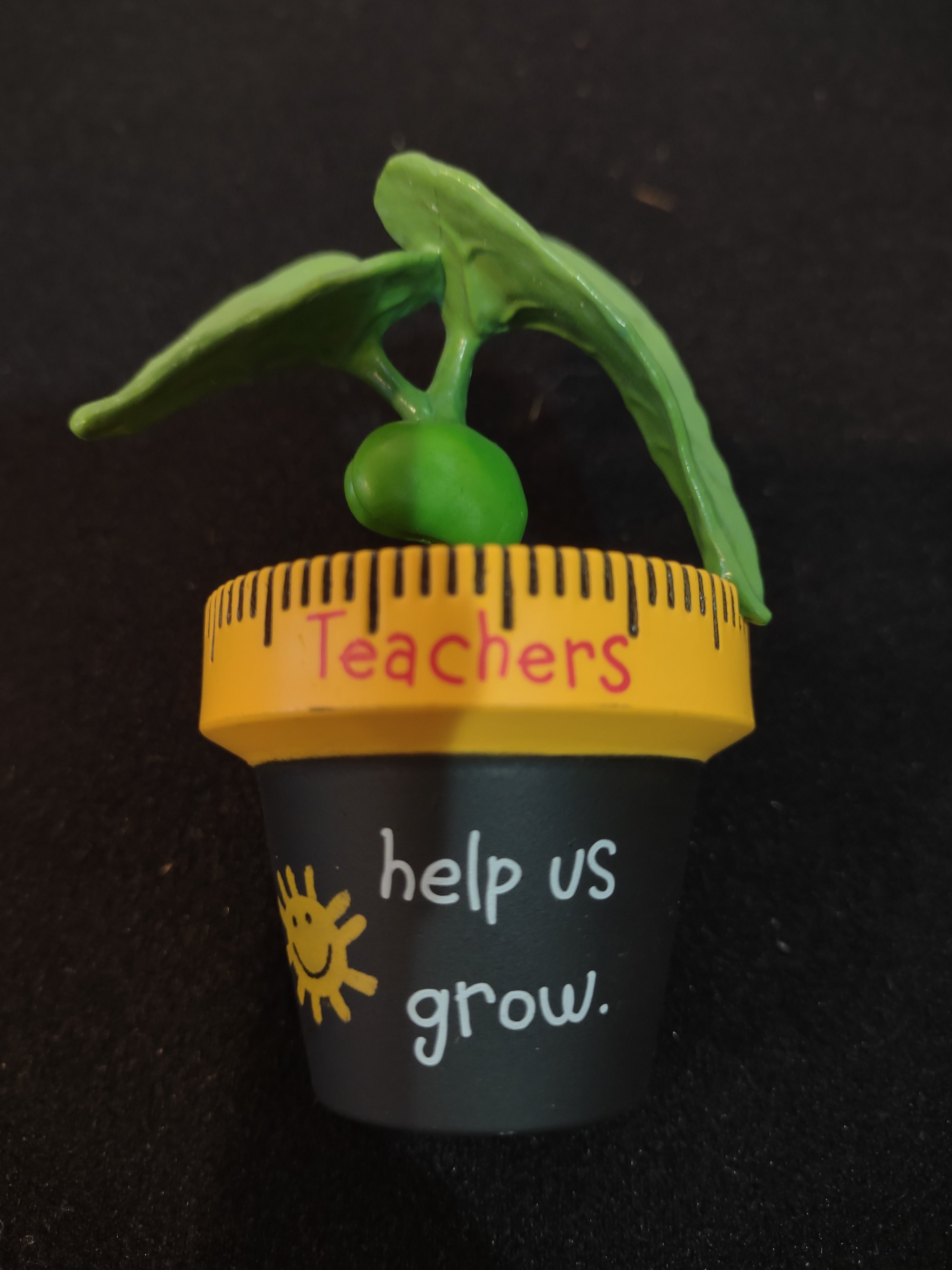 Hallmark Christmas Ornaments Teachers Flower Pot Plant Mini Margarita (Lot 4115)