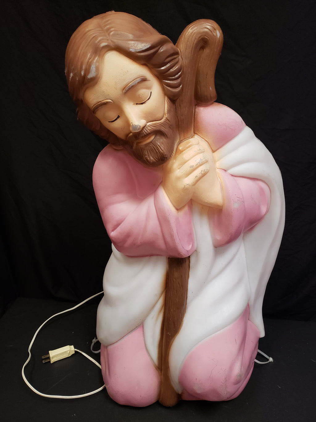 Vintage Christmas Nativity Outdoor Joseph Blow Mold 27"(lot 2251)