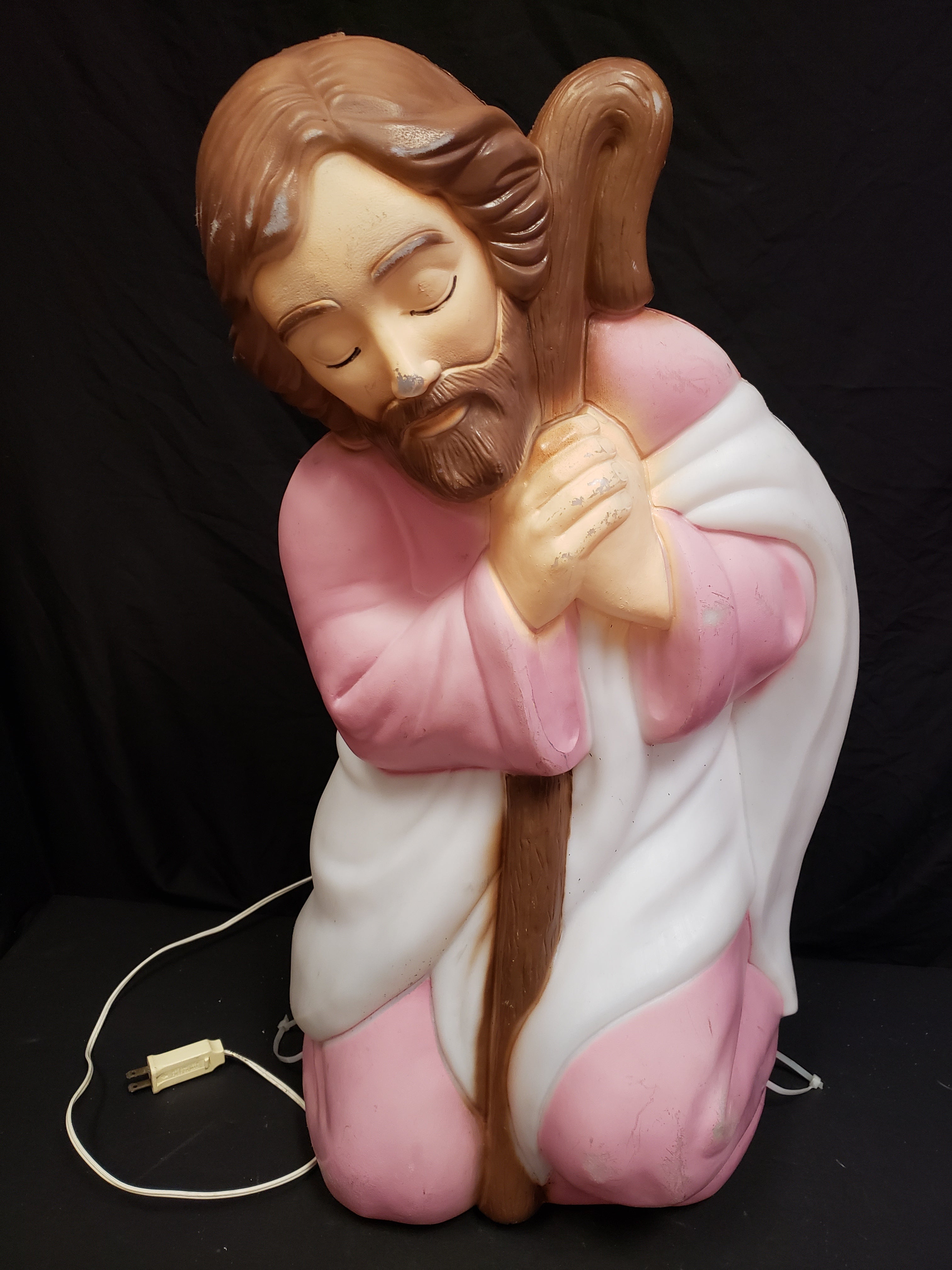 Vintage Christmas Nativity Outdoor Joseph Blow Mold 27"(lot 2251)
