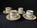 Vintage Minton Gold Gilt Laurel Leaf Fine China IMPERFECT Set Of 4 (Lot 5485)