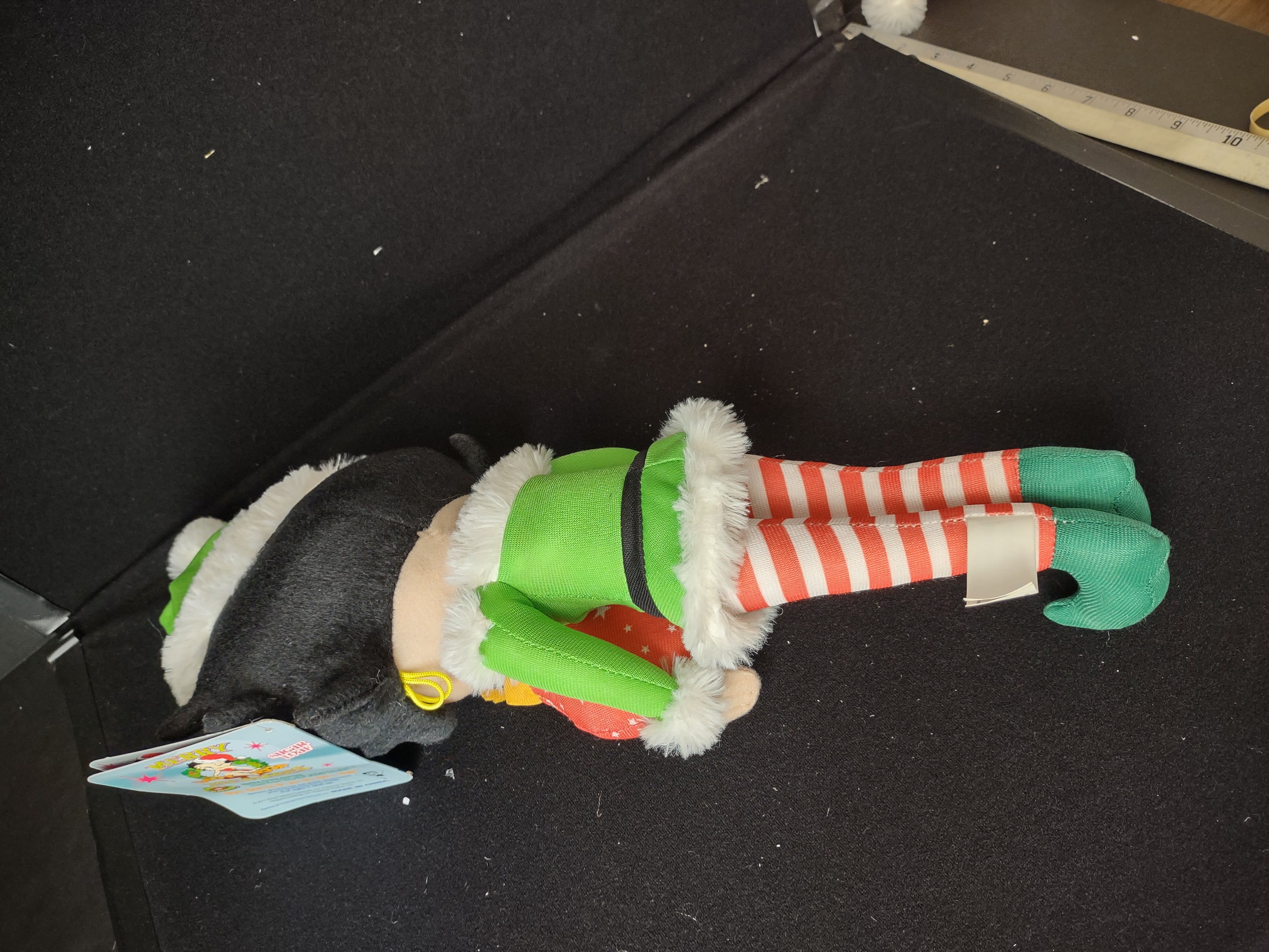 Christmas Sugar Loaf Betty Boop 17" Plush Toy Doll Noel Green Dress Merry Message (lot 2362)