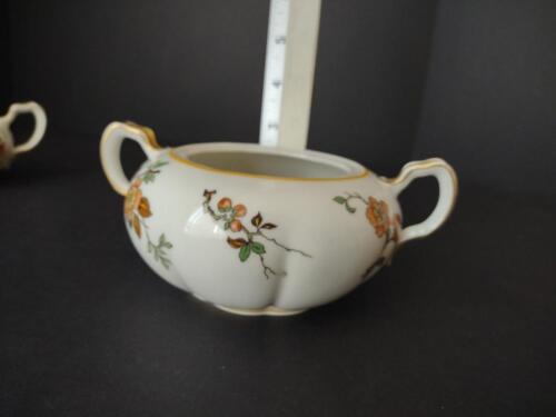 lot 772 Haviland Limoges Normandy Orange Blossom Sugar Bowl Creamer Pitcher