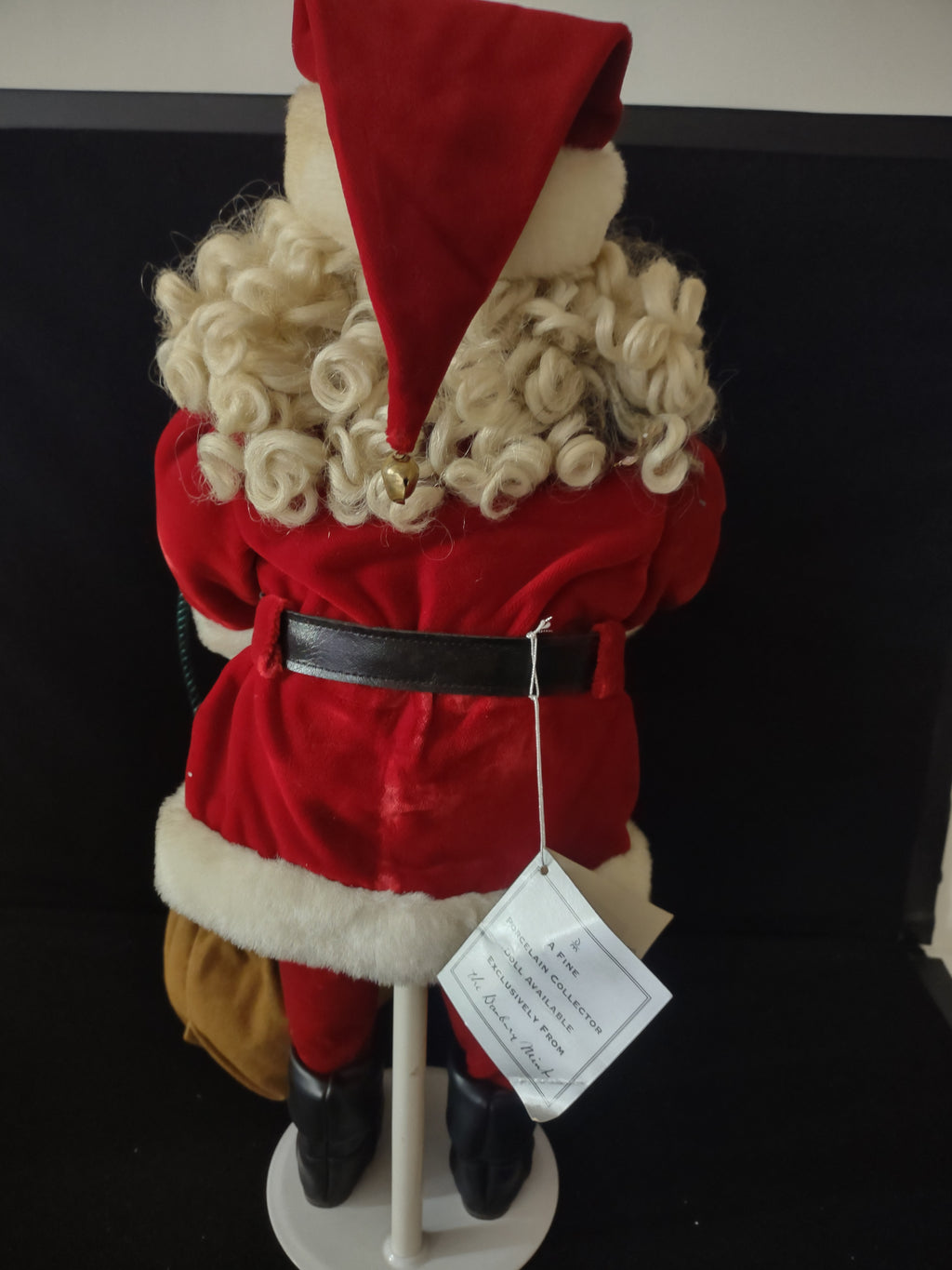Christmas Danbury Mint Standing Porcelain Santa Claus Toy Sack (Lot 3755)
