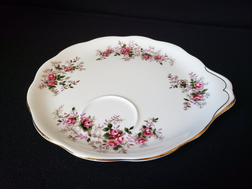 Vintage Royal Albert Dessert Plate Lavender Rose Gold Trim (lot 2044)