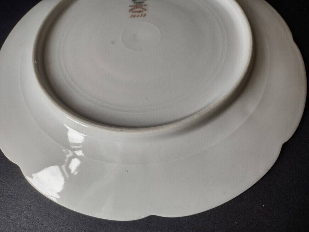 Haviland Limoges Red Rose Garland White Dinner Plate 9-3/4" (lot 355)