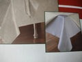 Ivory Table Round 70" Tablecloth Vinyl Table Pad 6 Coordinating Napkins lot 1743