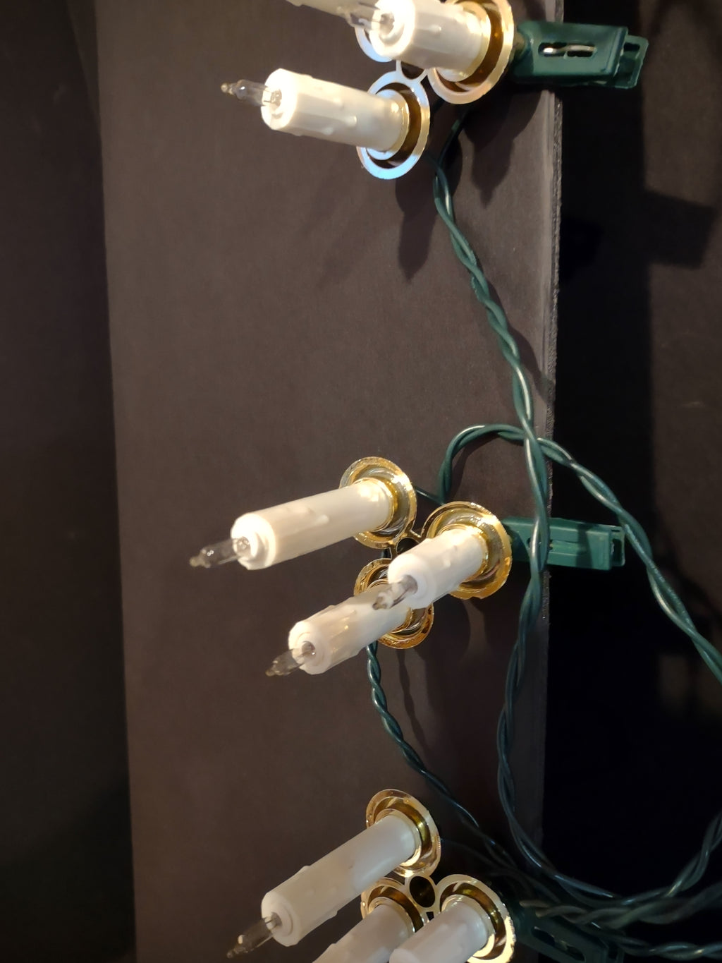 Vintage Clip-on Drip Taper Candles Christmas String Lights (lot 2462)