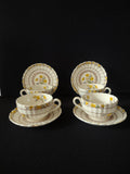 Vintage Spode Buttercup Teacup Saucer x 4 English Countryside Ironstone lot 5746