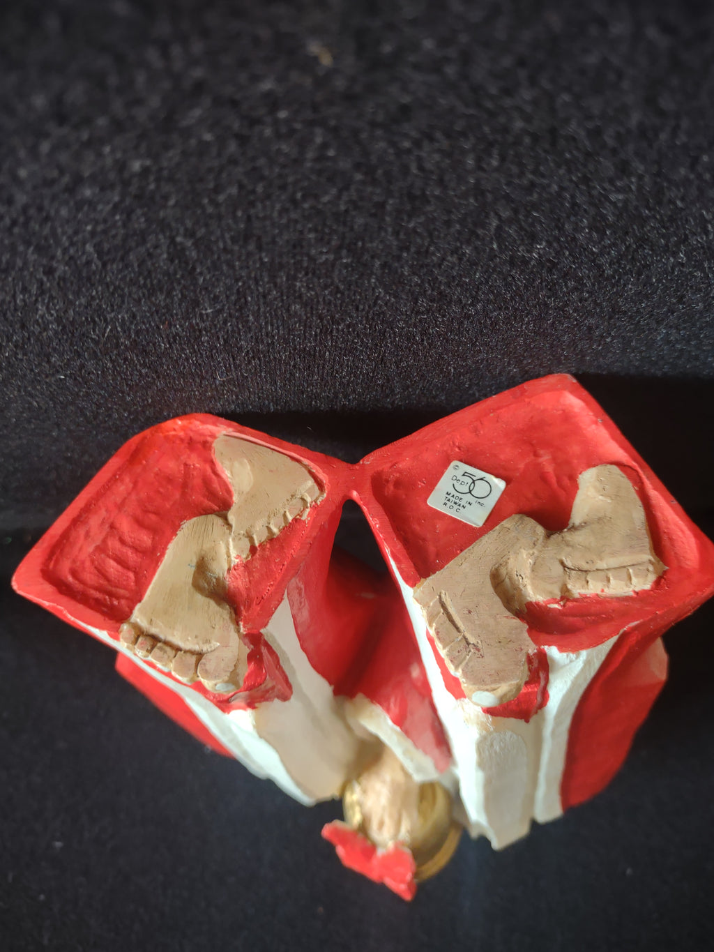 Vintage Christmas Department 56 Two Barefoot Santas Taper Candle Holder (Lot4551