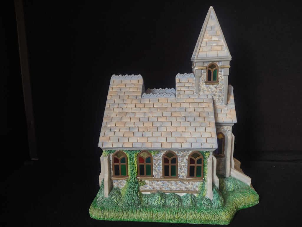 PARTYLITE Olde World Village #2 CHURCH Tealight Candle Christmas (lot 2407)