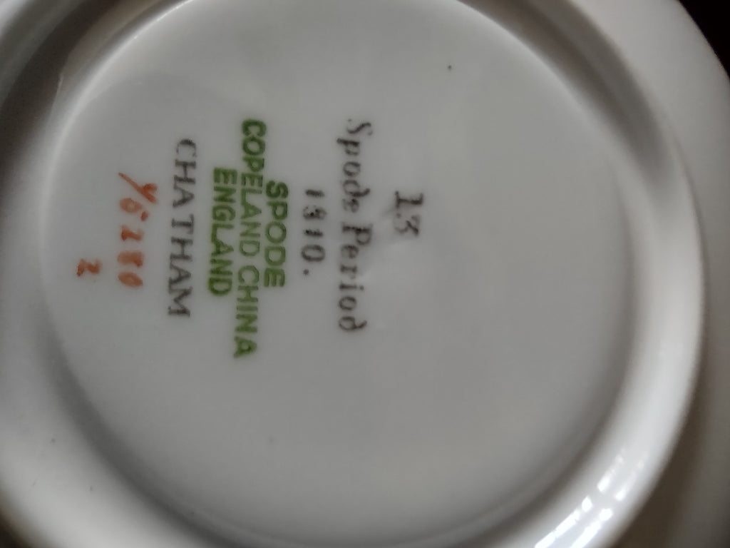 Vintage Spode Saucer Chatham #13 Bone China Gold Trim Set Of 2 (Lot 5714)