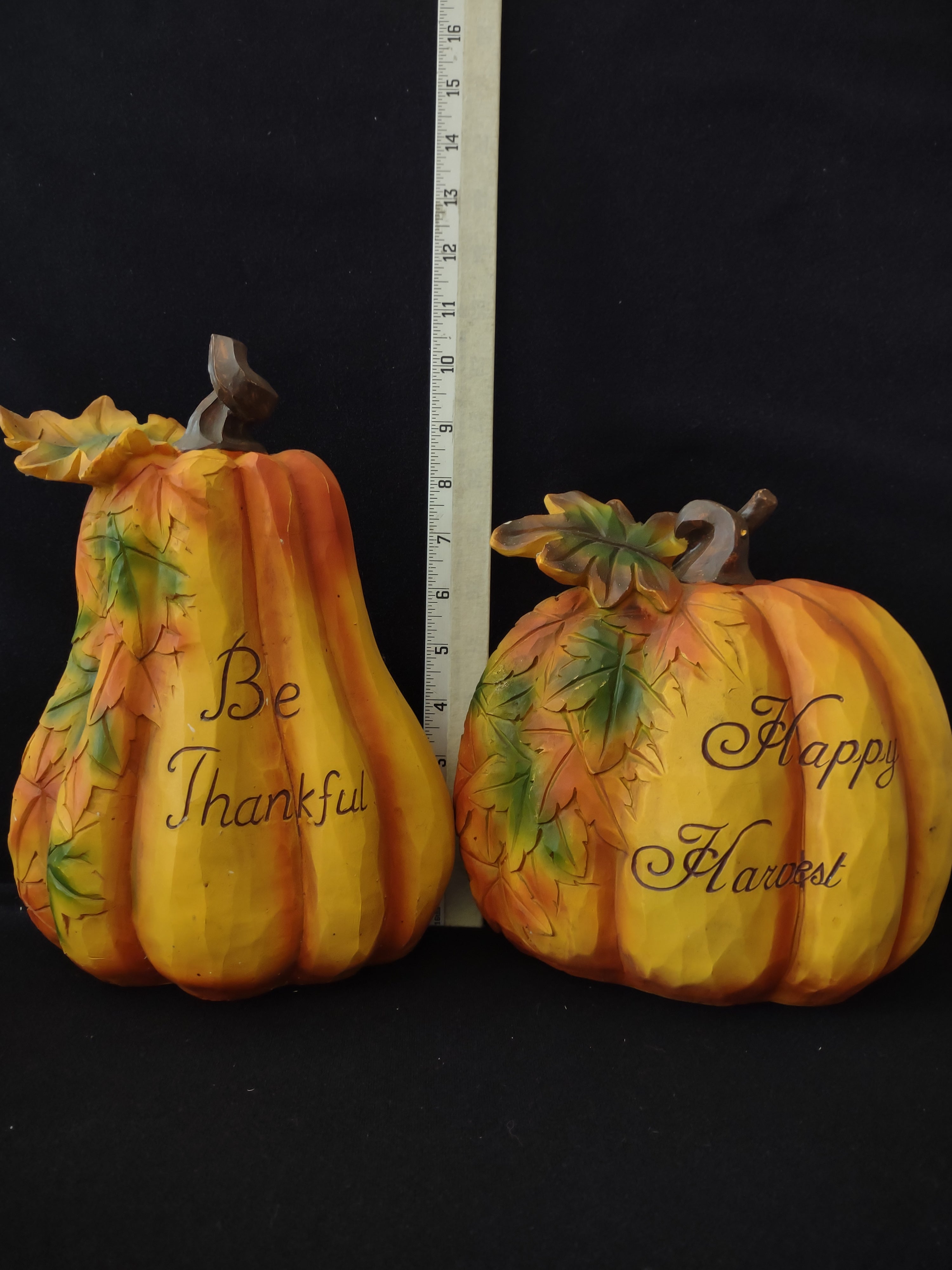 Thanksgiving/Harvest Ceramic Welcome Pumpkin X 2 (Lot 3119)