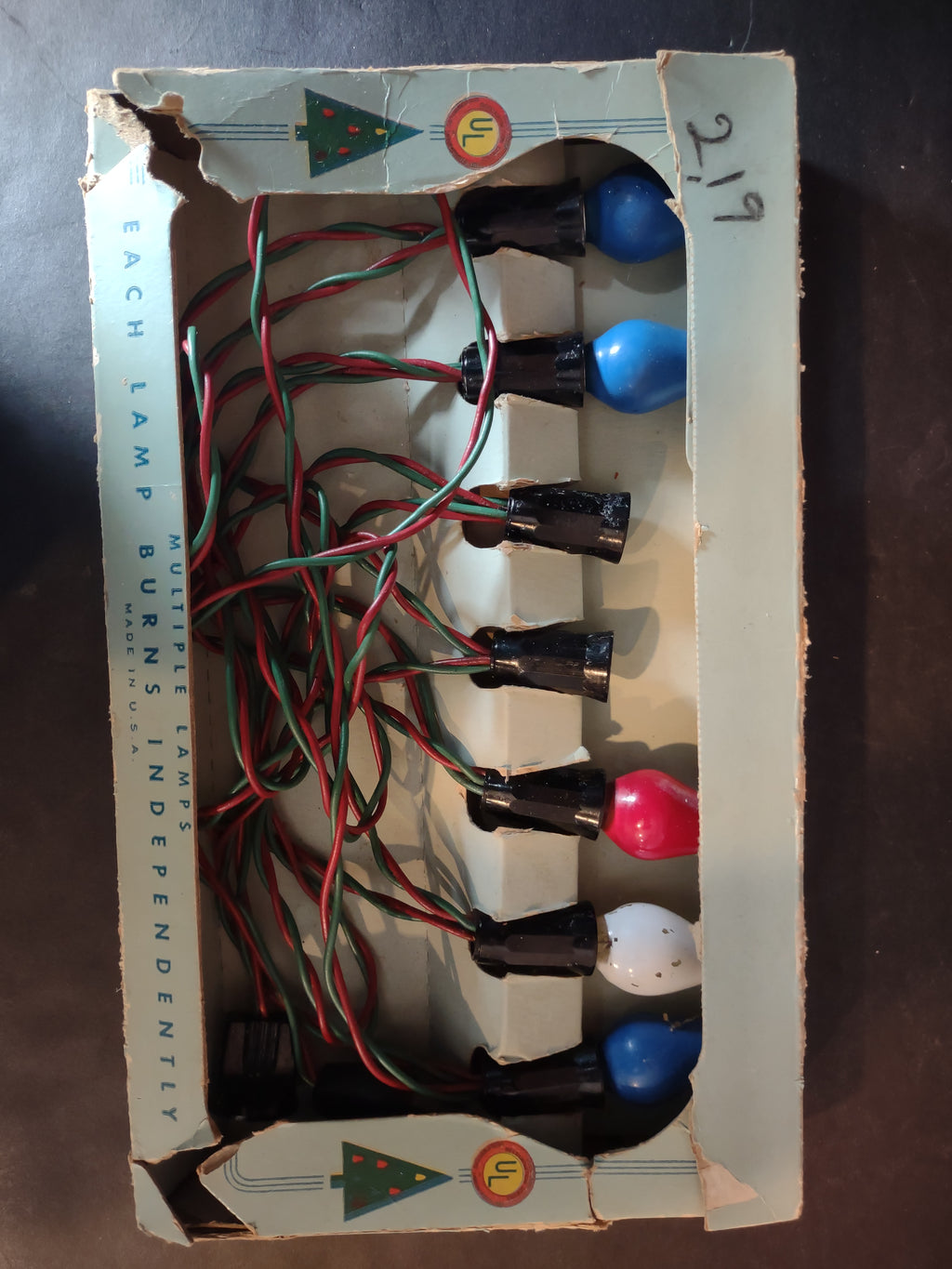 Sure Lites Renown Shunt Lamp Dialco Vintage Christmas Light Set (lot 3220)