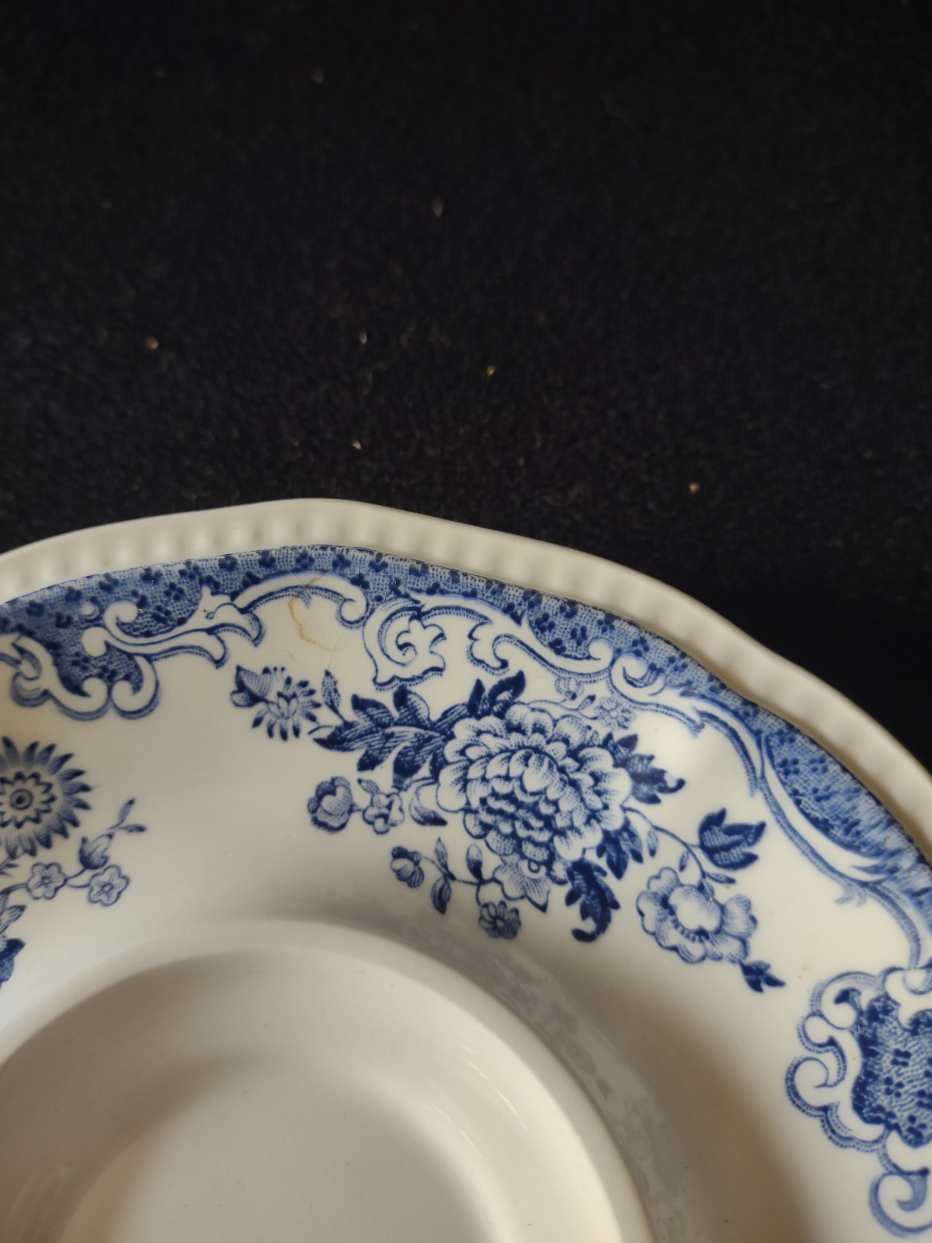 Vintage Kensington Staffordshire Saucer Ironstone Balmoral Blue (Lot 5588)