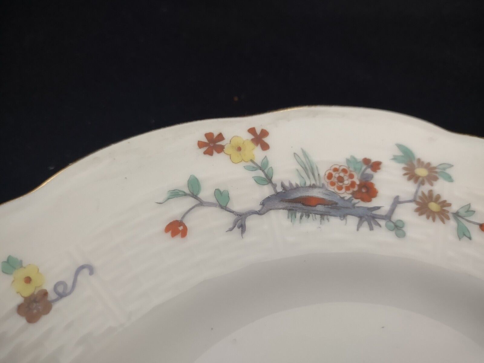 6 x Haviland Limoges France Gold Trim Pheasant 8-1/2" Luncheon Plate (lot 699)