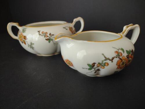 lot 772 Haviland Limoges Normandy Orange Blossom Sugar Bowl Creamer Pitcher