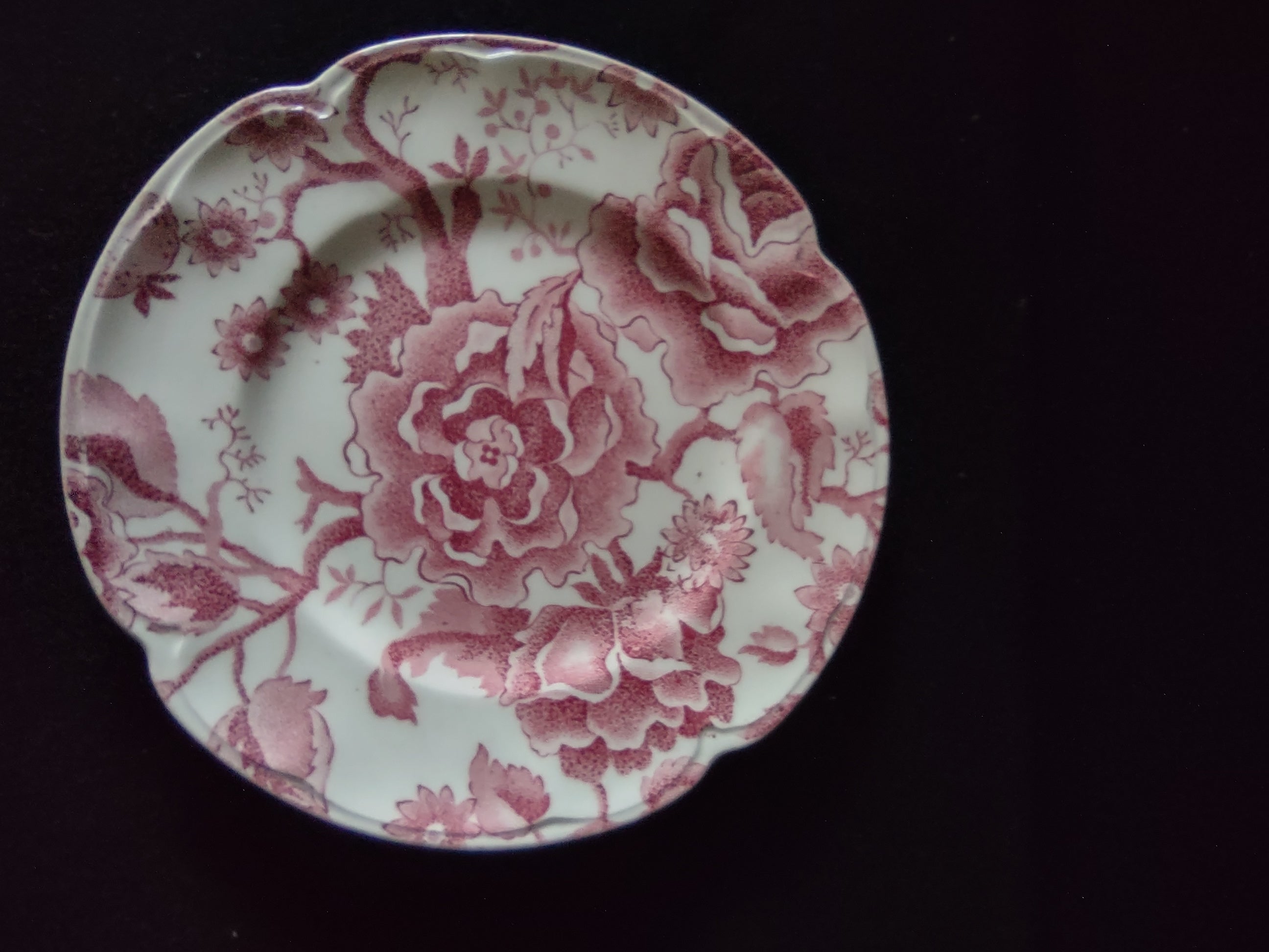 Vintage Johnson Brothers Salad Plate Ironstone English Chippendale X4 (Lot 5559)