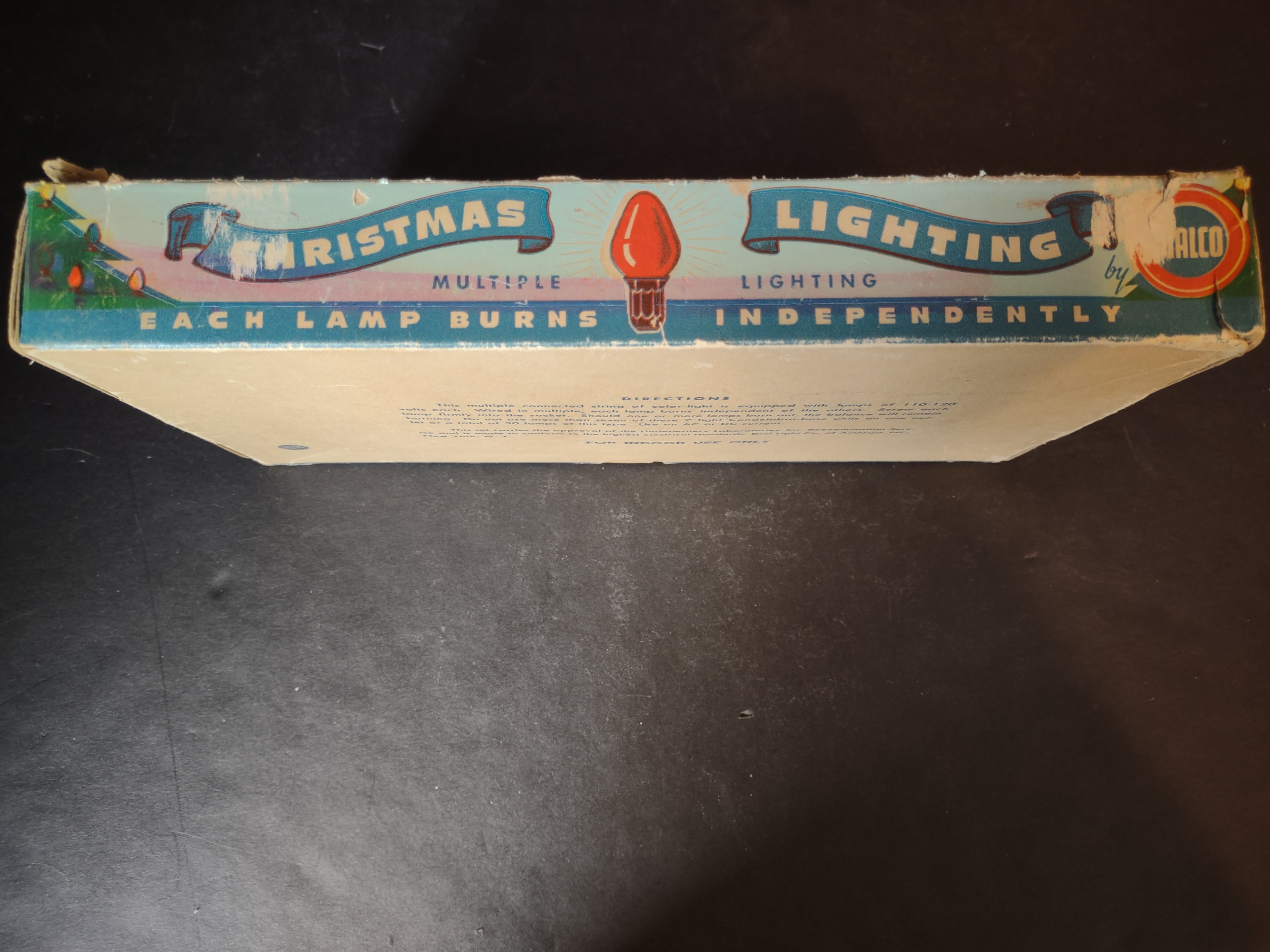 Sure Lites Renown Shunt Lamp Dialco Vintage Christmas Light Set (lot 3220)