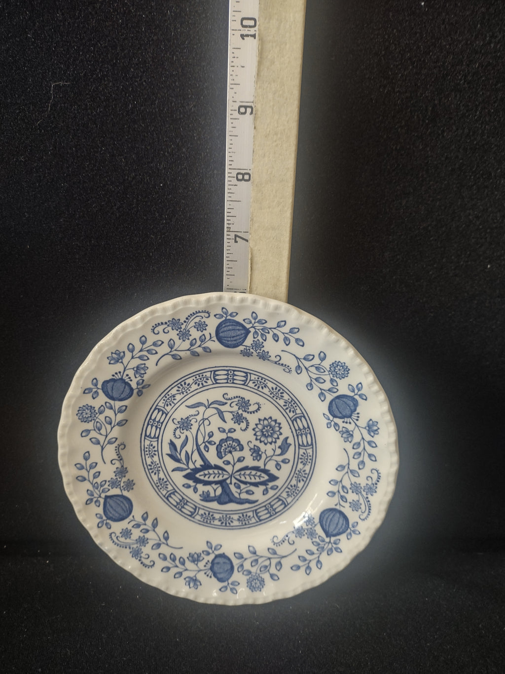 Vintage Enouch Blue Heritage Bread Butter Plate Ironstone England Set Of 3(5973)