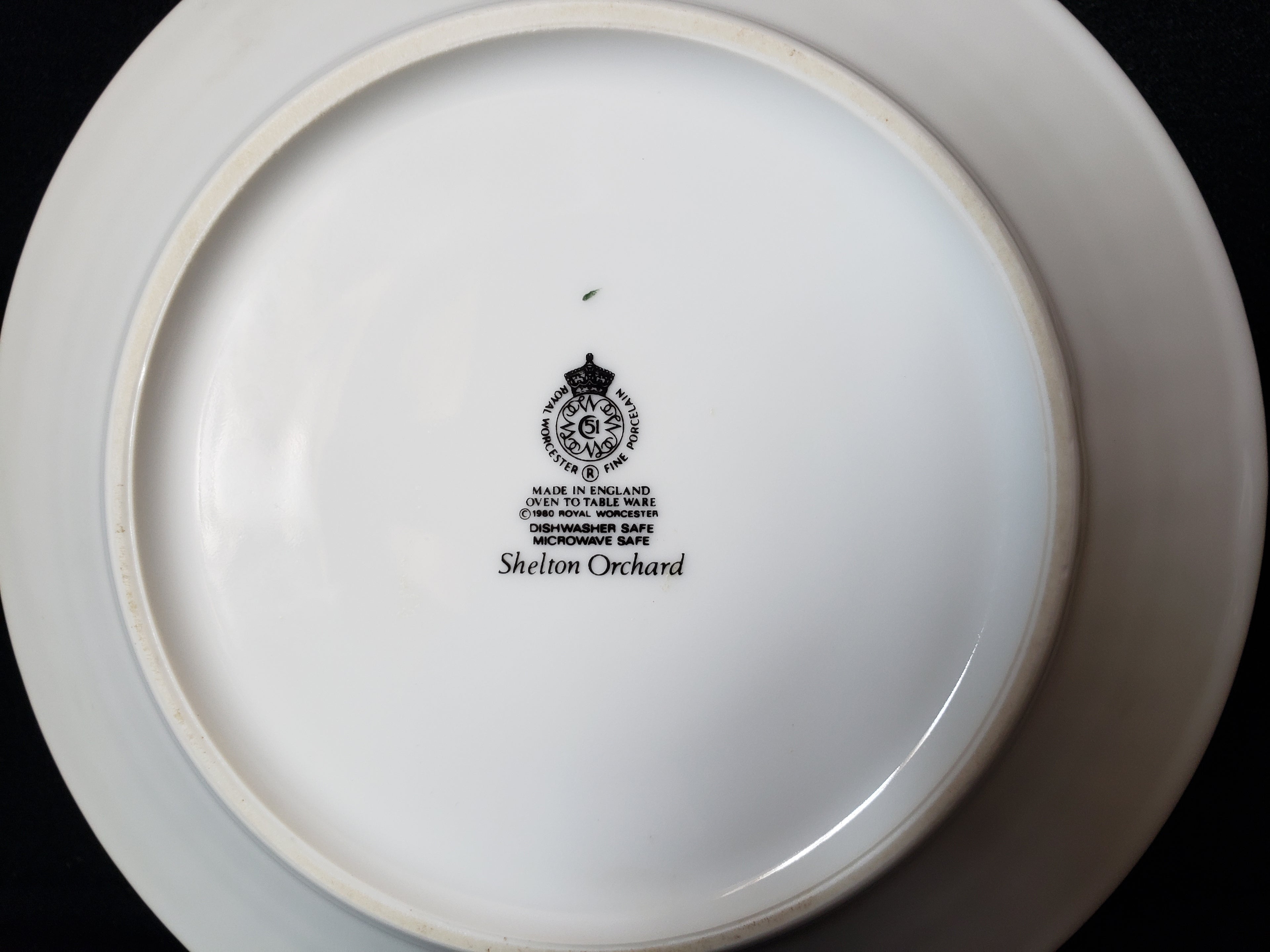 Vintage Royal Worcester Saucer ONLY Shelton Orchard 5-3/4" (lot 2093)