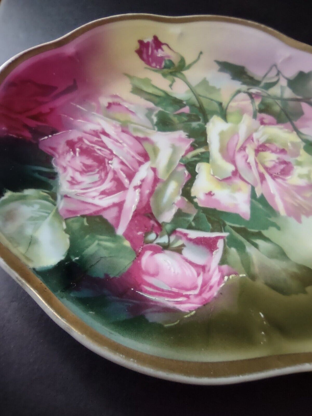 Vintage Germany Bavaria Mignon La France Pink Rose Cabinet Plate (lot 714)