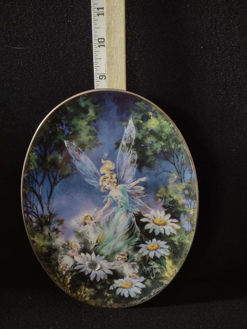 Fairy Wings And Magic Things Bradford Plate Fairies Flowers Gems (Lot 4383)