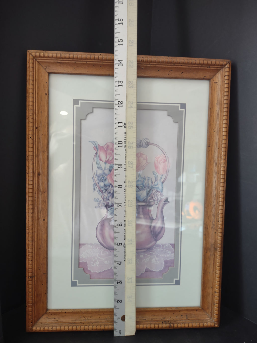 Vintage Picture Cottage Tea Kettel with Poppies Flowers (lot 3098)