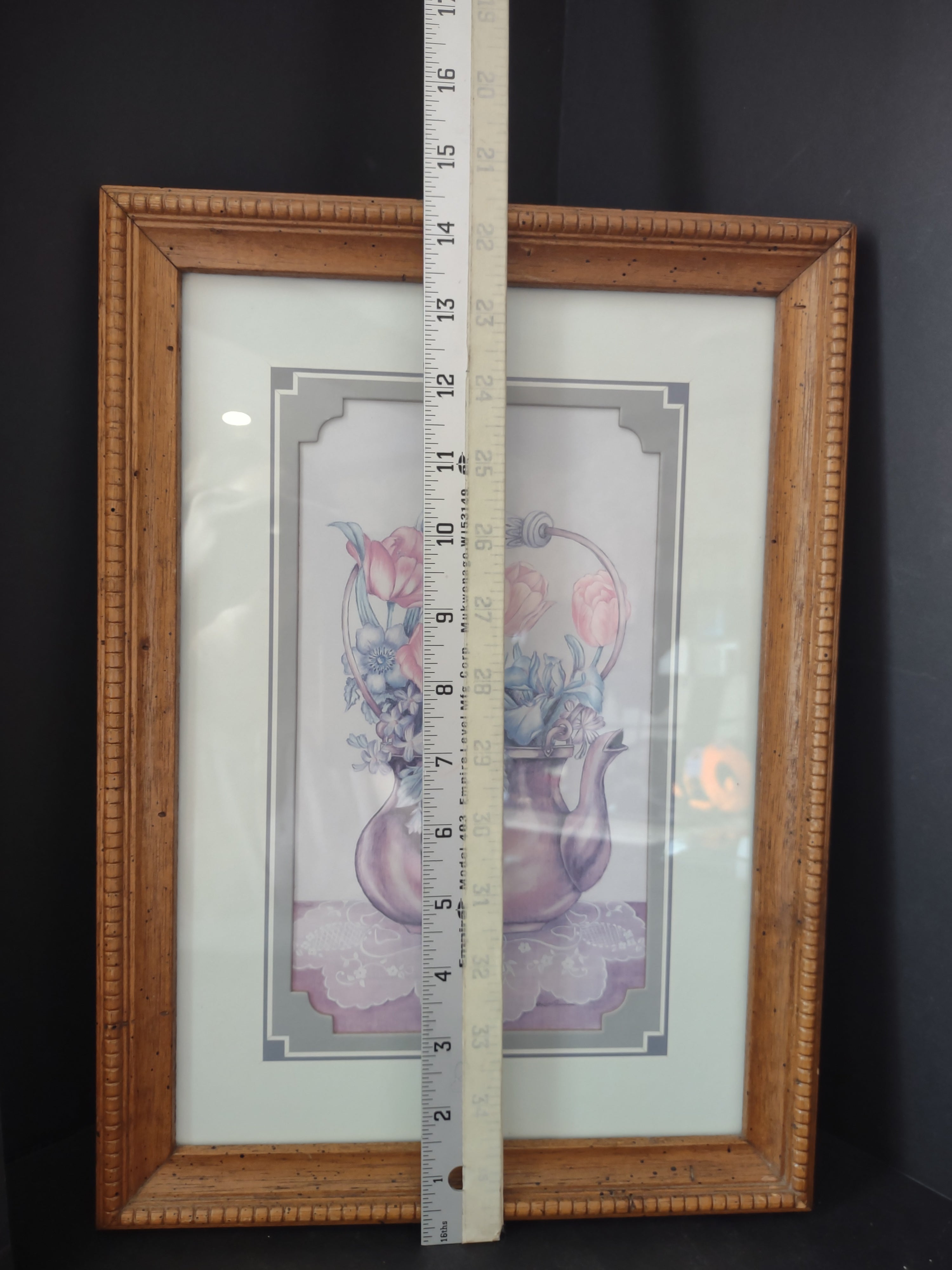 Vintage Picture Cottage Tea Kettel with Poppies Flowers (lot 3098)
