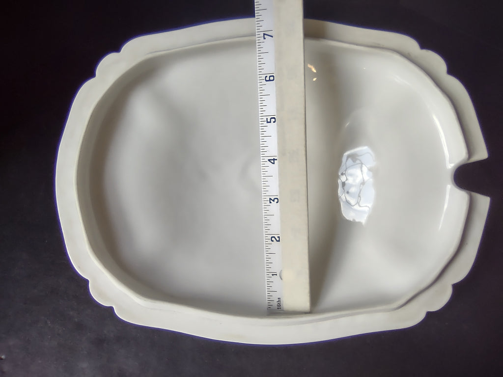 Haviland France Limoges Rectangular Lid for Serving Bowl Plain White (lot 1020)