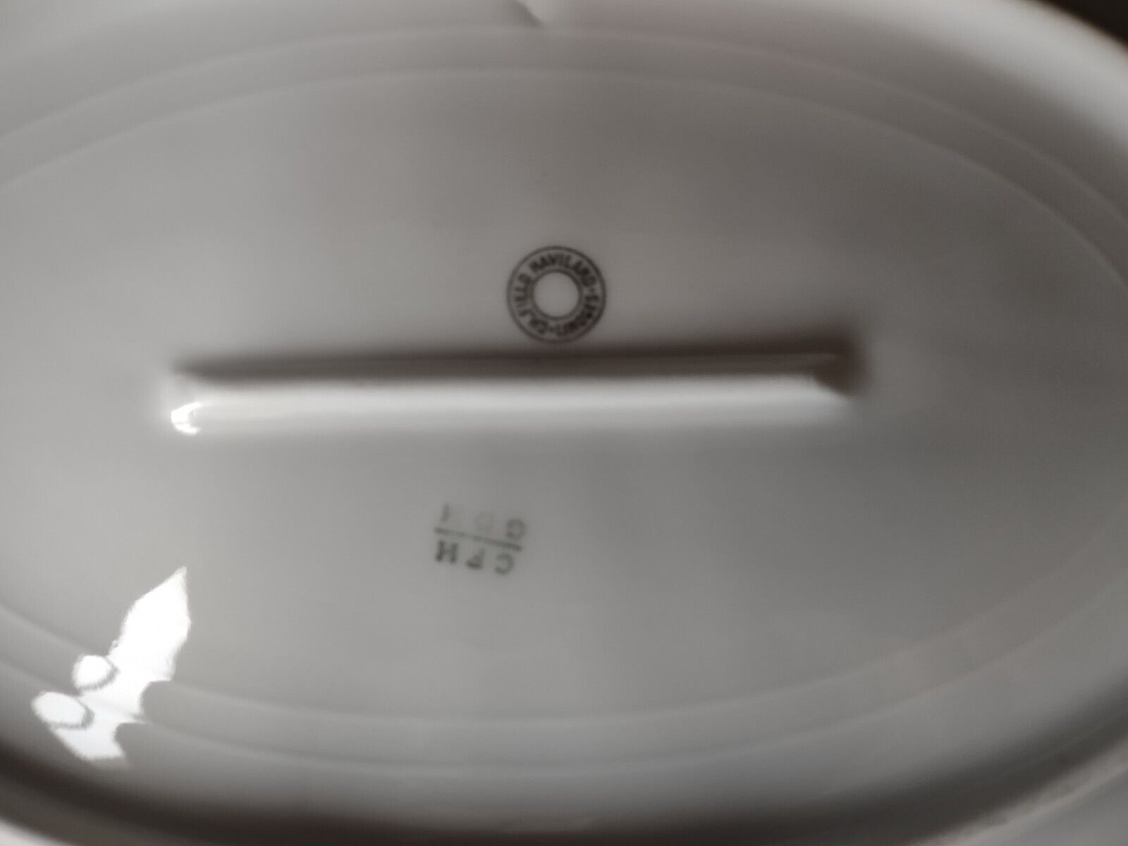 Haviland Limoges CFH/GDM Turkey Serving Platter 14-1/4" Blue Flower (lot 344)