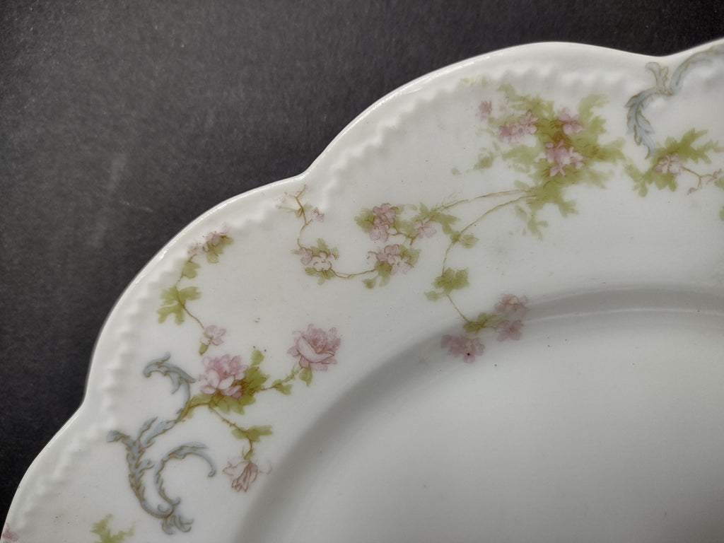 Haviland Limoges 2 x Luncheon Plate Princess Blue Swags (lot 827)