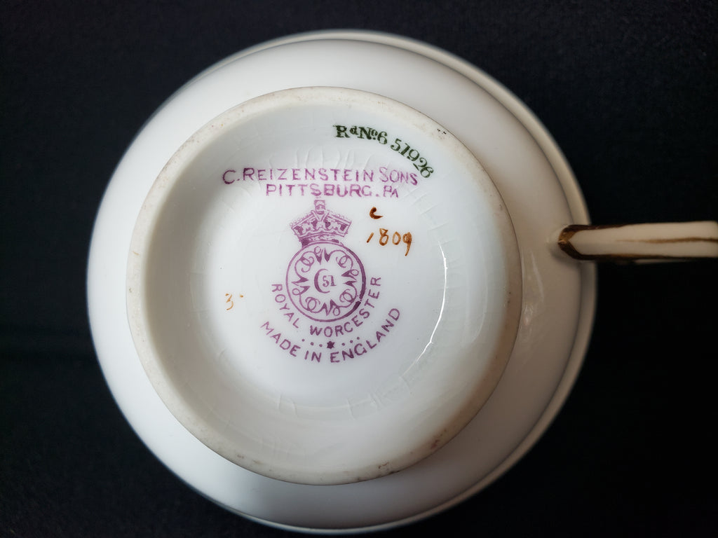 Vintage Royal Worcester Reizenstein Sons Pink Rose Tea Cup ONLY (lot 2055)