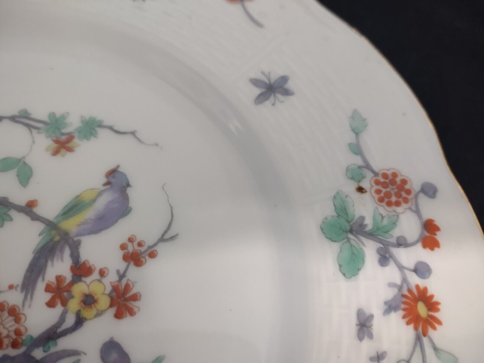 6 x Haviland Limoges France Gold Trim Pheasant 8-1/2" Luncheon Plate (lot 699)