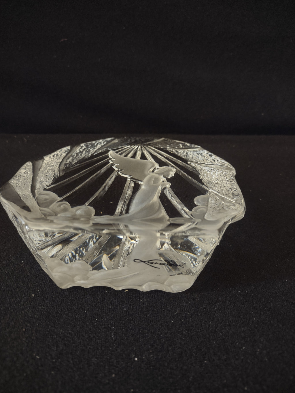 Lavaggi Glass Prism Angel Paperweight Figurine (Lot 3579)