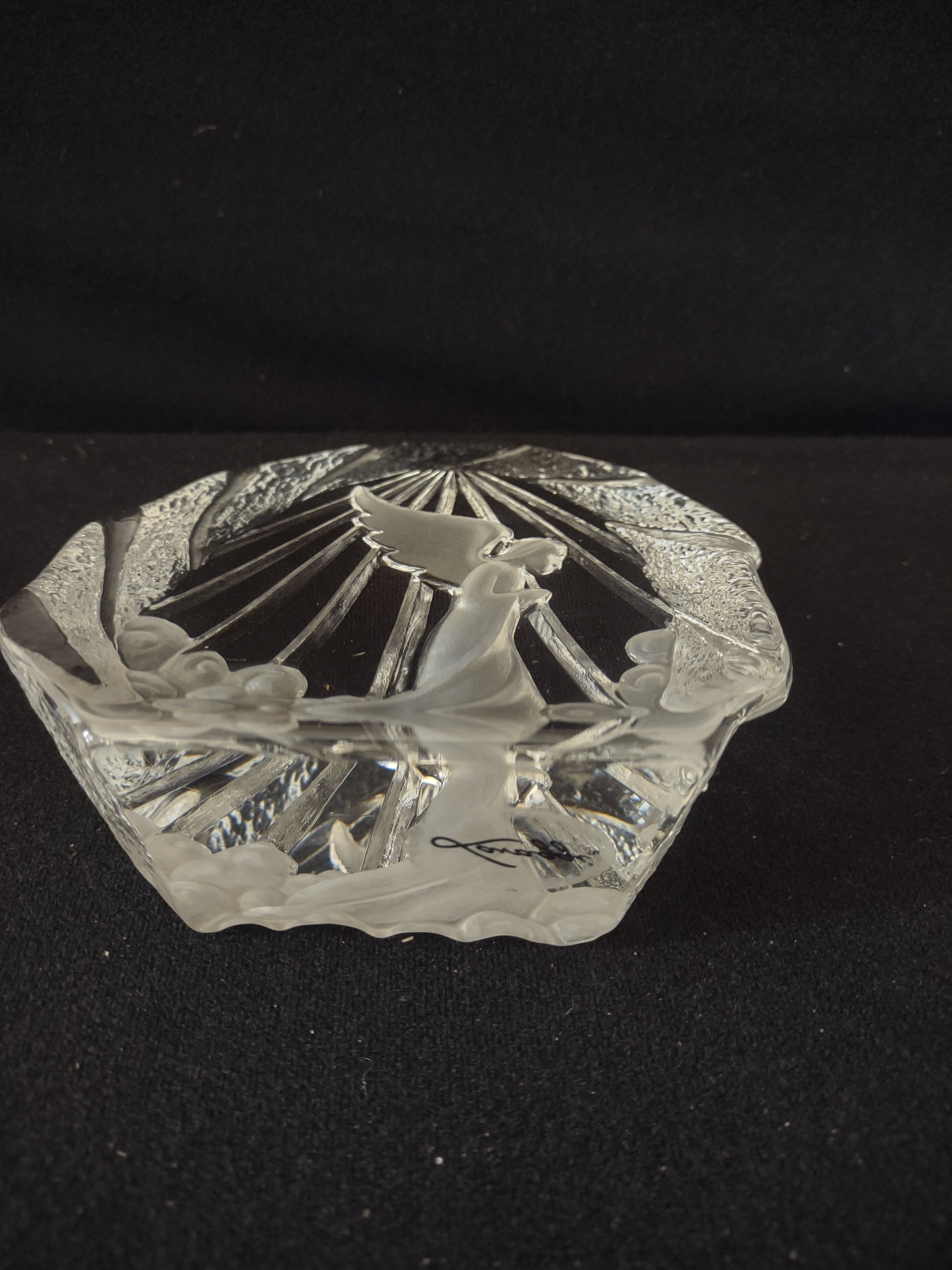 Lavaggi Glass Prism Angel Paperweight Figurine (Lot 3579)