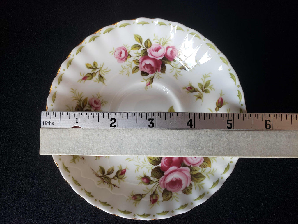 Vintage Royal Albert Bone Flower of the Month Roses Saucer ONLY (lot 2012)