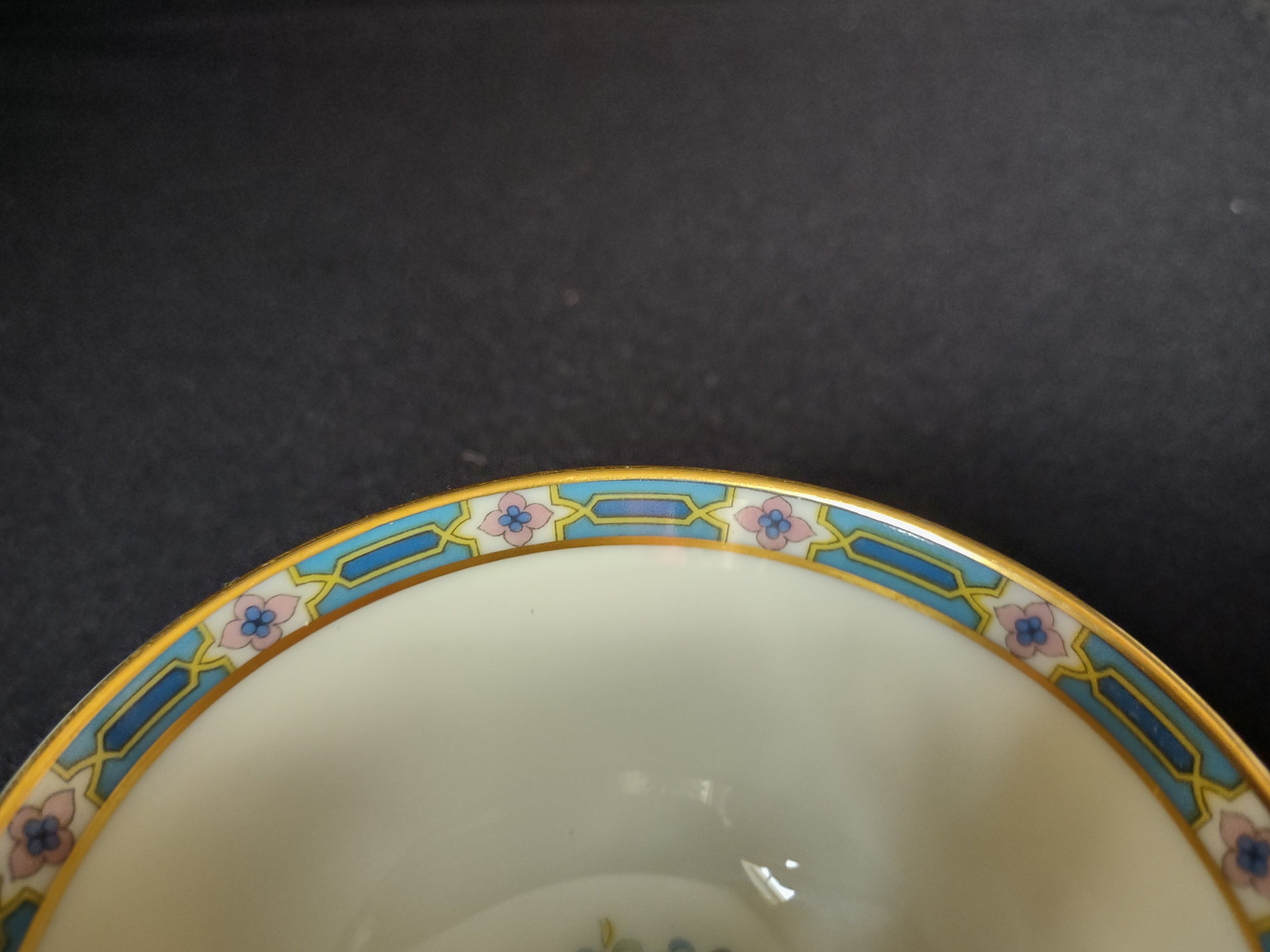 Vintage Lenox Tea Cup with Saucer Mystic Gold Stamp (lot 1812)
