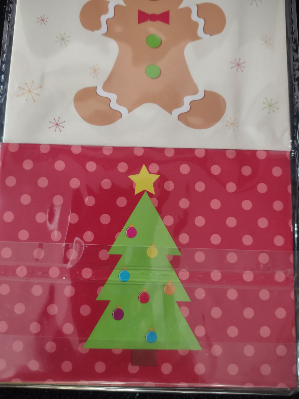 Christmas Gift Card Holders 10 Pkgs Of 4 Santa Reindeer Tree Cookie (Lot 4631)