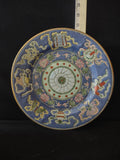 Vintage Blue Oriental 10" Plate Made In Macau (Lot 3397)