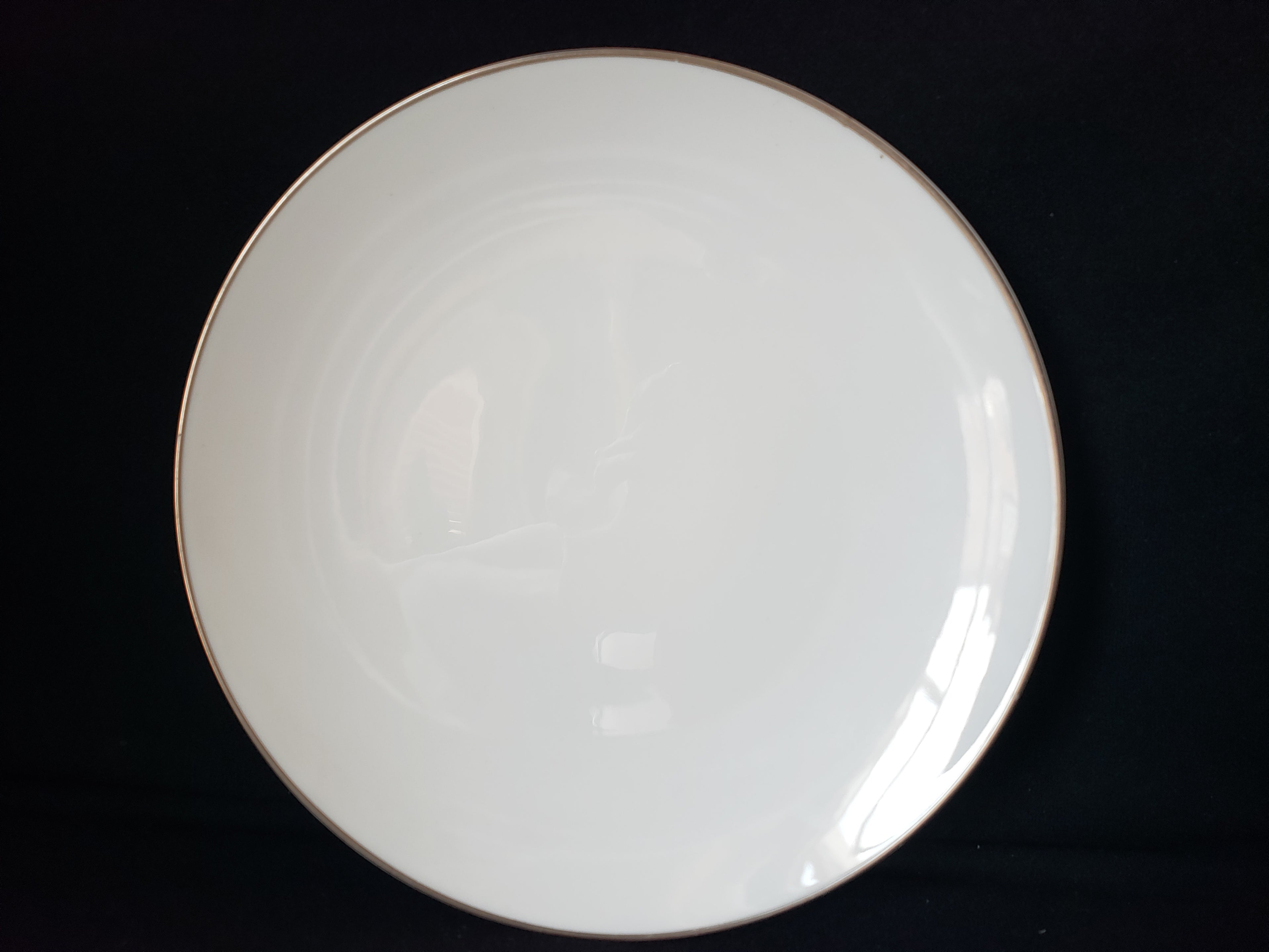 Vintage Royal Worcester White Silver Trim Salad or Luncheon Plate 8" (lot 2112)