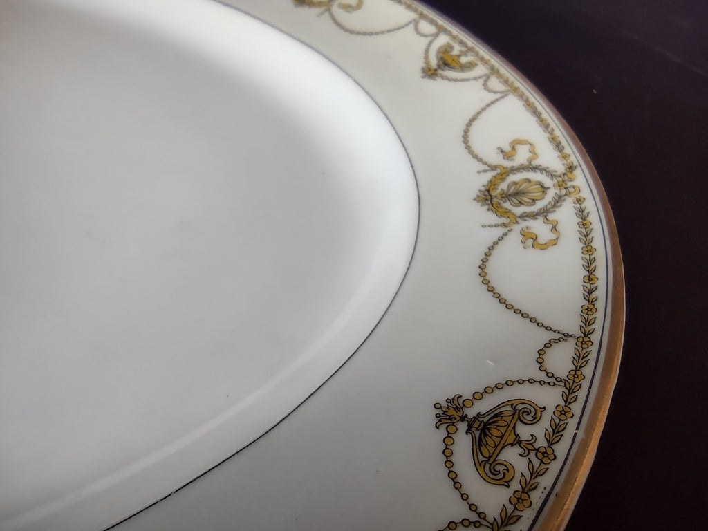 Haviland Limoges Pilgrin Eugenie Serving Platter Yellow Laurel Swag (lot 944)