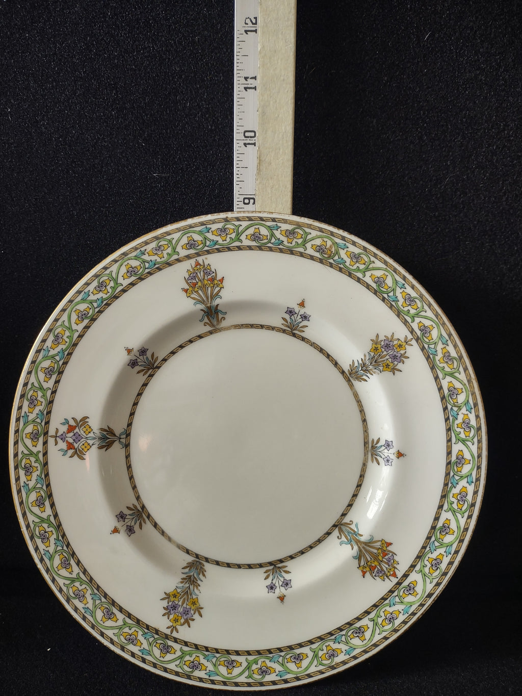 Vintage Minton Luncheon Plate Bone China England Floral Scroll H3647 (Lot5449