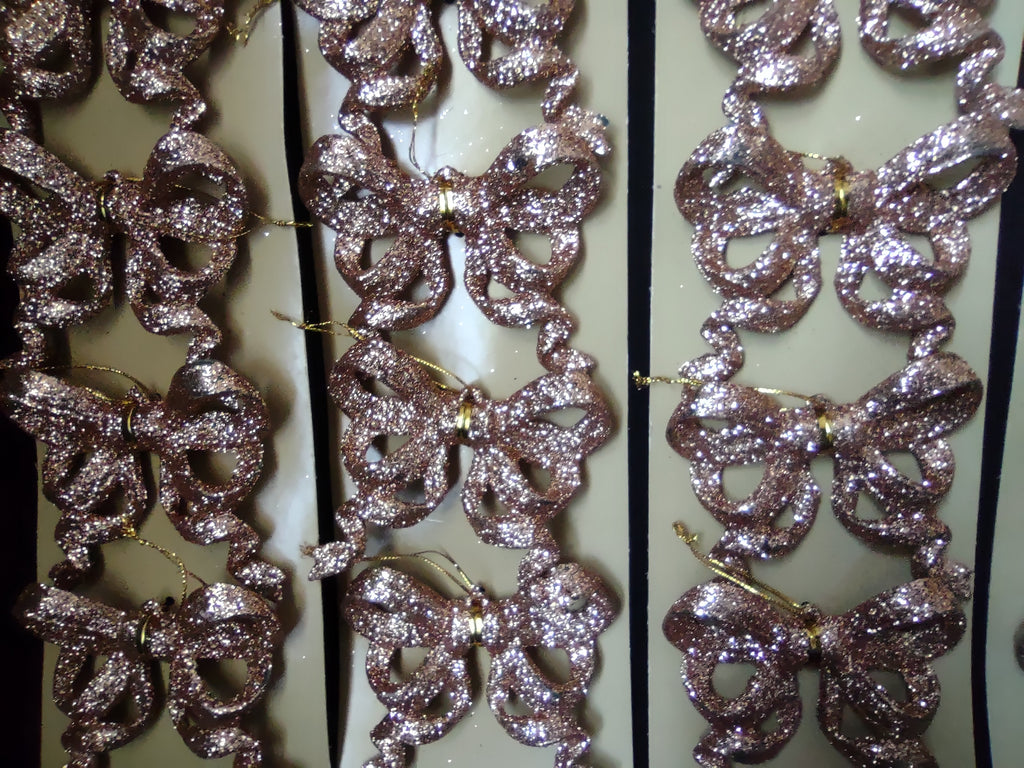 Lot of 20 Christmas Golden Ribbon Ornament (lot 1560)