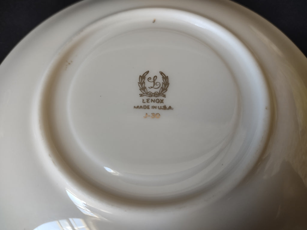 Vintage Lenox J-30 Gold Trim Tea Cup with Saucer (lot 1804)